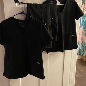 Figs scrub set, size medium, Black